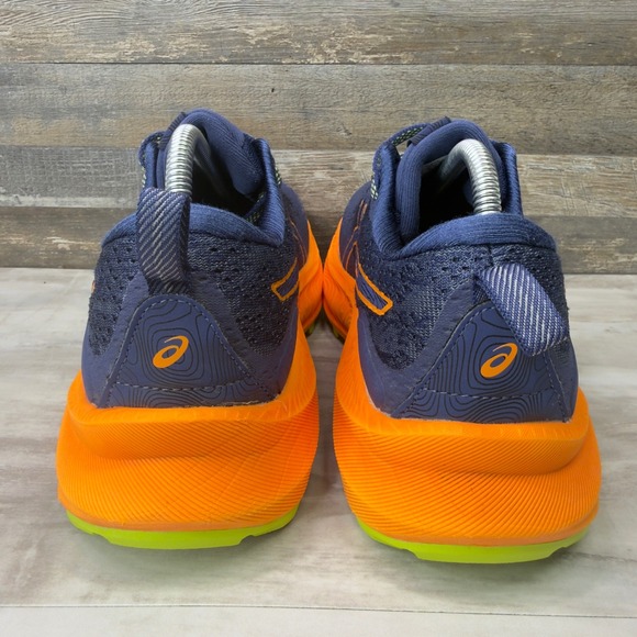 Asics Trabuco Max 2 Mens Size 9 Trail Running Shoes Navy Orange 1011B606 EUC - Picture 14 of 16
